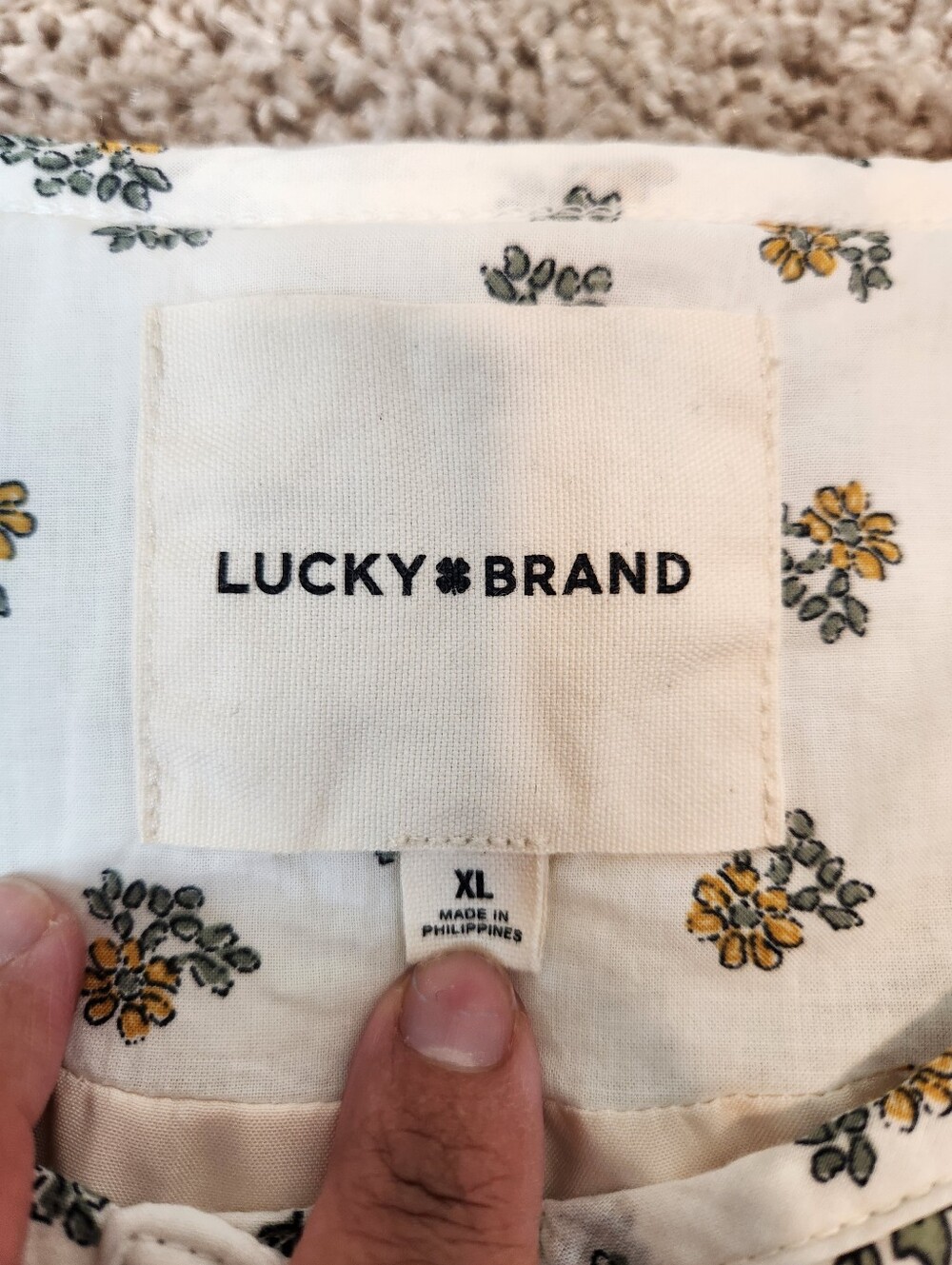 Lucky Brand Floral Quilted Vest Size XL - Picture 5 of 9